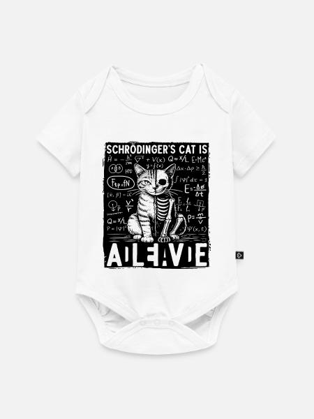 Schrödingers Cat Is Alive Dead - Baby Premium Kurzarmbody - Weiß