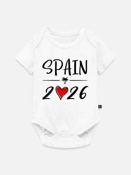 Spain 2026 - Baby Premium Kurzarmbody - Weiß