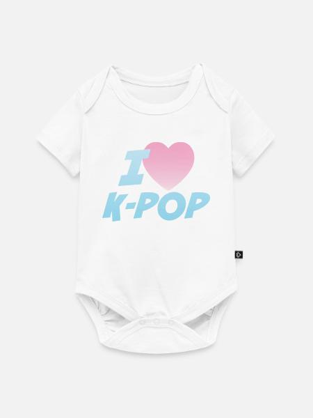 Ich liebe K-Pop - Baby Premium Kurzarmbody - Weiß