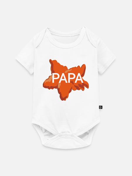 papa - Baby Premium Kurzarmbody - Weiß