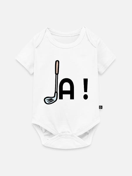 Golf Zusage Ja - Baby Premium Kurzarmbody - Weiß