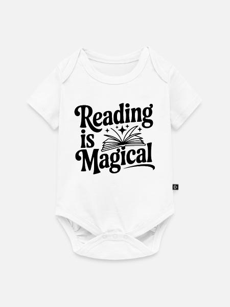 Lesen ist magisch - Baby Premium Kurzarmbody - Weiß