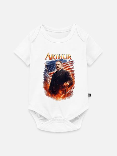 Arthur Patriotischer Feuersturm - Baby Premium Kurzarmbody - Weiß