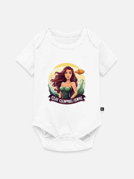 Meeresheldin Mermaid am Abend - Baby Premium Kurzarmbody - Weiß