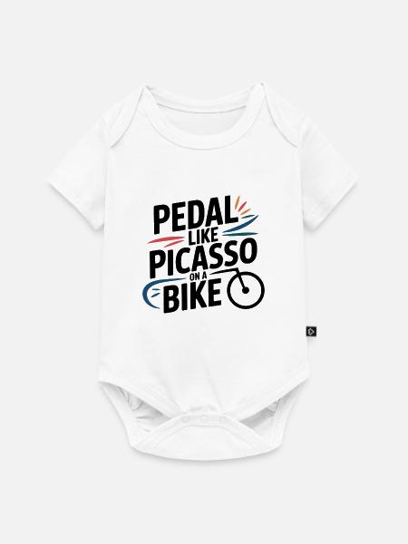 Künstlerischer Radfahrradprofi - Baby Premium Kurzarmbody - Weiß