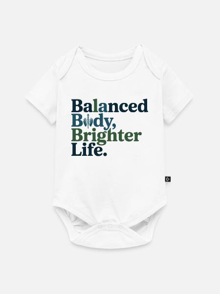 Osteopath Balanced Body Brighter Life Professional - Baby Premium Kurzarmbody - Weiß