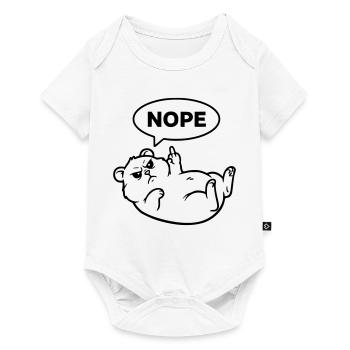 Résumé du doigt d’honneur du hamster - Body à manches courtes Premium Bébé - blanc - Devant