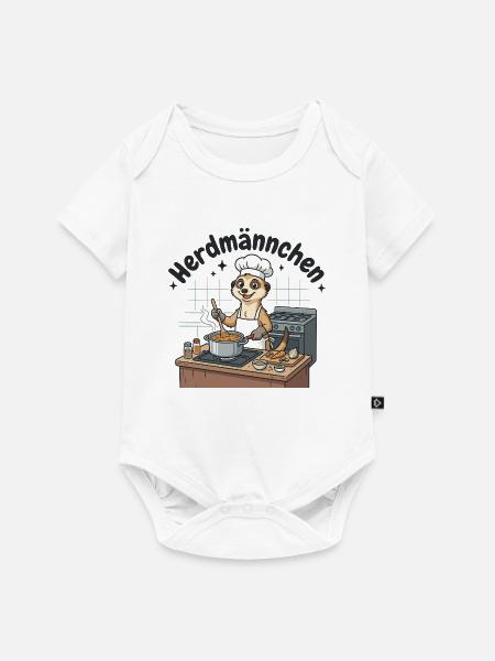 Herdmännchen Koch Erdmännchen am Herd  - Baby Premium Kurzarmbody - Weiß