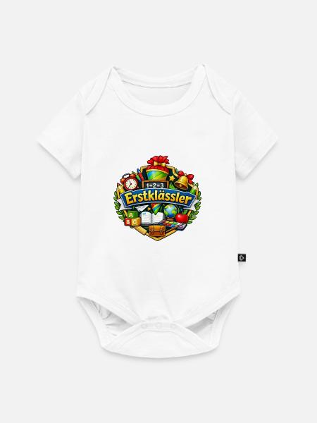 Erstklässler Lernen Schule - Baby Premium Kurzarmbody - Weiß