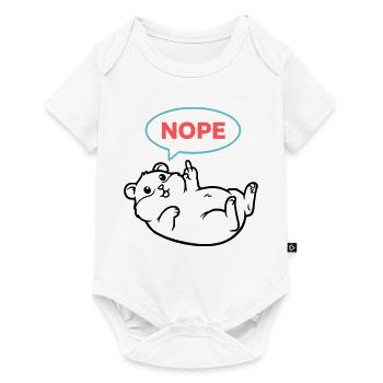 Hamster Nope Comic Farbig - Baby Premium Kurzarmbody - Weiß - Vorne