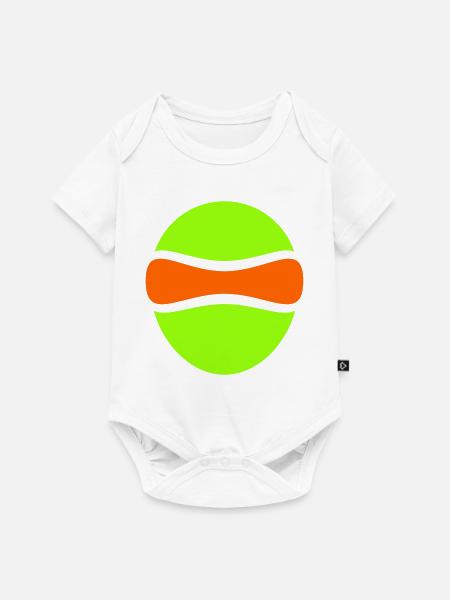Alien Kopf mit Breit-Auge - Baby Premium Kurzarmbody - Weiß