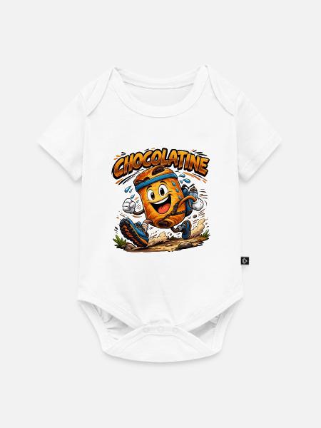 Chocolatine-Pfad - Baby Premium Kurzarmbody - Weiß