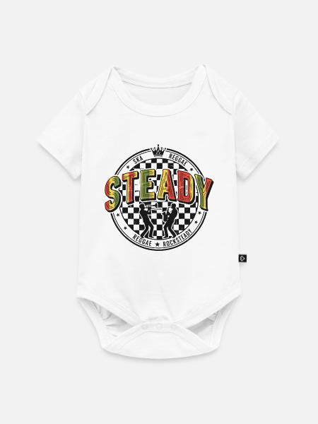 Steady Ska Reggae Circle Logo - Baby Premium Kurzarmbody - Weiß