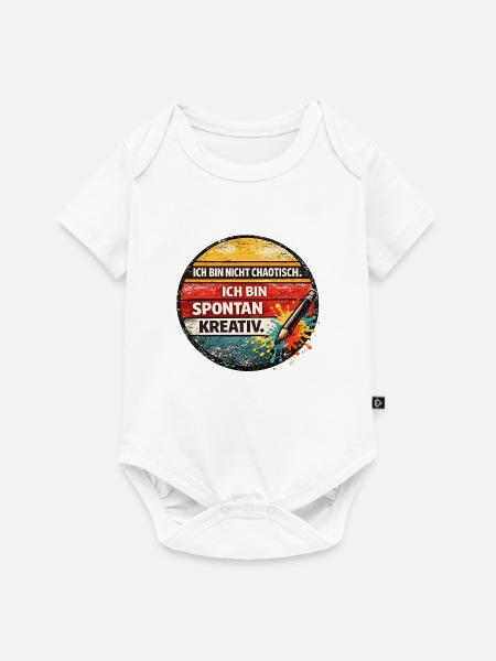 Spontan kreativ: Nicht chaotisch - Baby Premium Kurzarmbody - Weiß