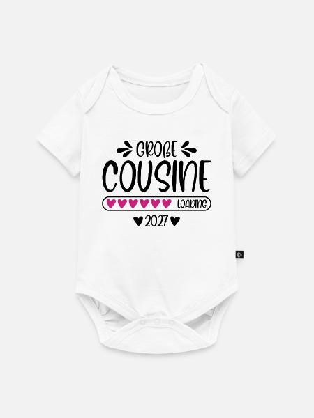 Große Cousine 2027 loading - Baby Premium Kurzarmbody - Weiß