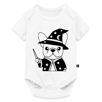 Plan magique du sorcier français - Body à manches courtes Premium Bébé - blanc - Devant