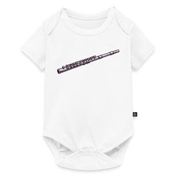 Line Flute Illustration - Baby Premium short-sleeve bodysuit - white - Front