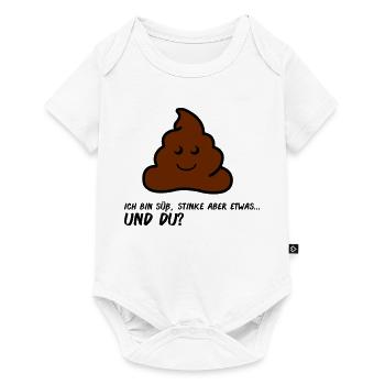 Friendly Poo AA Face de comique - Body à manches courtes Premium Bébé - blanc - Devant
