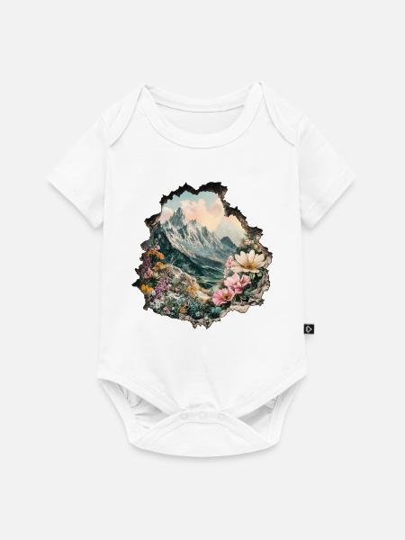 Berge Wandern Gebirge - Baby Premium Kurzarmbody - Weiß