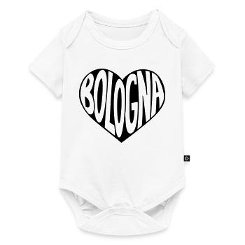 Bologna Heart Typography - Baby Premium short-sleeve bodysuit - white - Front
