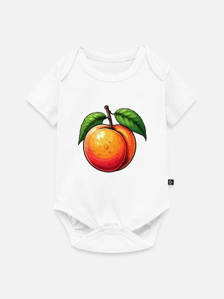 Pfirsich - Baby Premium Kurzarmbody - Weiß