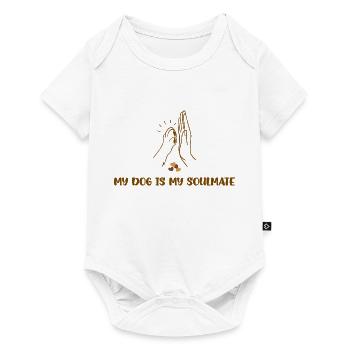 MY DOG IS MY SOULMATE - Baby Premium Kurzarmbody - Weiß - Vorne