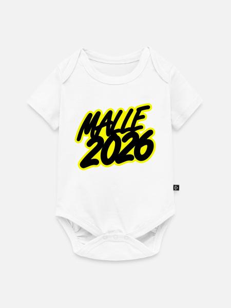 Malle 2026 - Baby Premium Kurzarmbody - Weiß