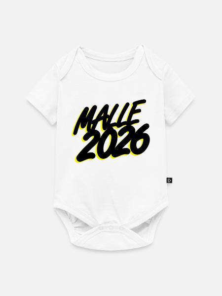 Malle 2026 - Baby Premium Kurzarmbody - Weiß