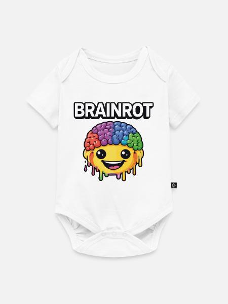 Brainrot Rainbow Smile - Baby Premium Kurzarmbody - Weiß