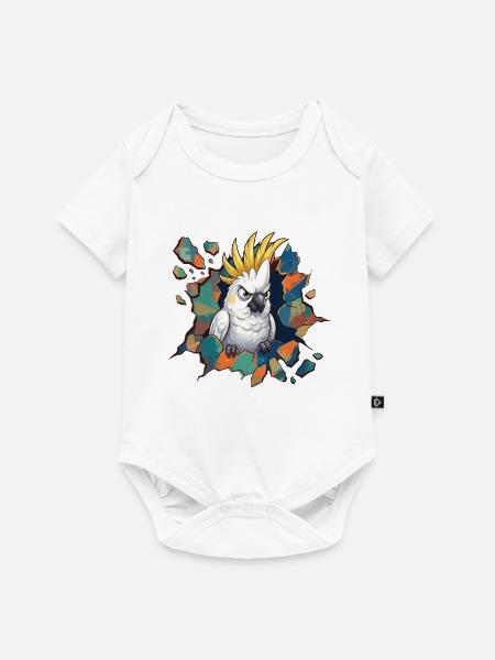 Kakadu Bricht Felsfarben - Baby Premium Kurzarmbody - Weiß