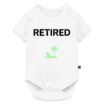 Retired Pension Palm Tree Beach - Baby Premium short-sleeve bodysuit - white - Front