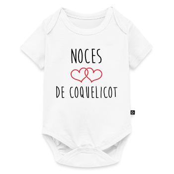 noces de Coquelicot 8 ans de mariage - Body à manches courtes Premium Bébé - blanc - Devant