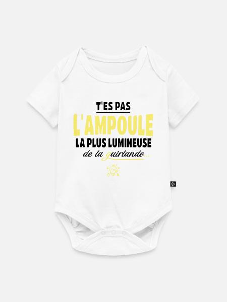 Du bist nicht die hellste Glühbirne - Baby Premium Kurzarmbody - Weiß