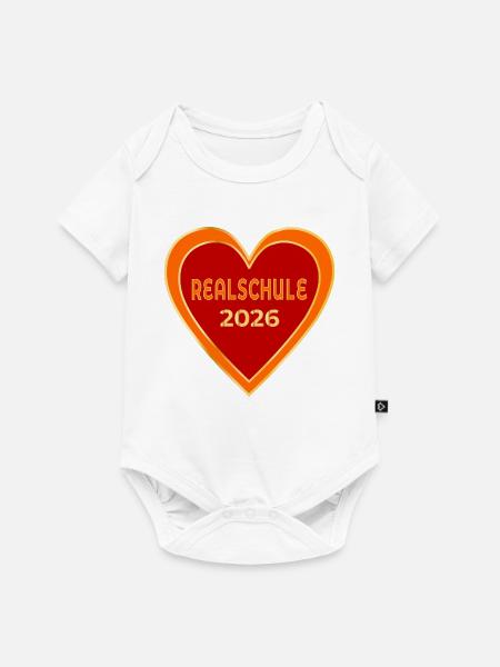 Realschule 2026 Herz - Baby Premium Kurzarmbody - Weiß