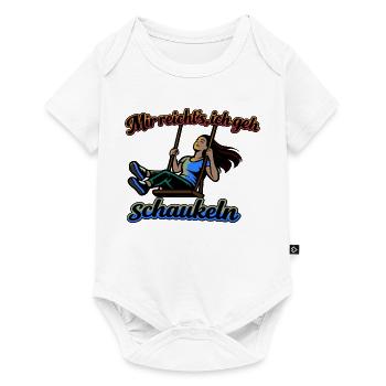 Mir reichts ich geh schaukeln Spruch - Baby Premium Kurzarmbody - Weiß - Vorne