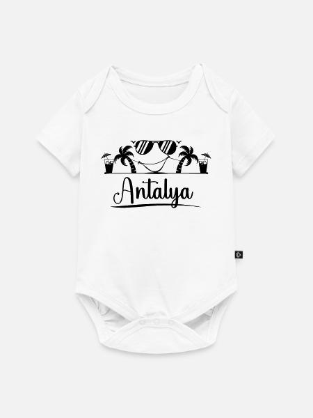 Antalya - Baby Premium Kurzarmbody - Weiß