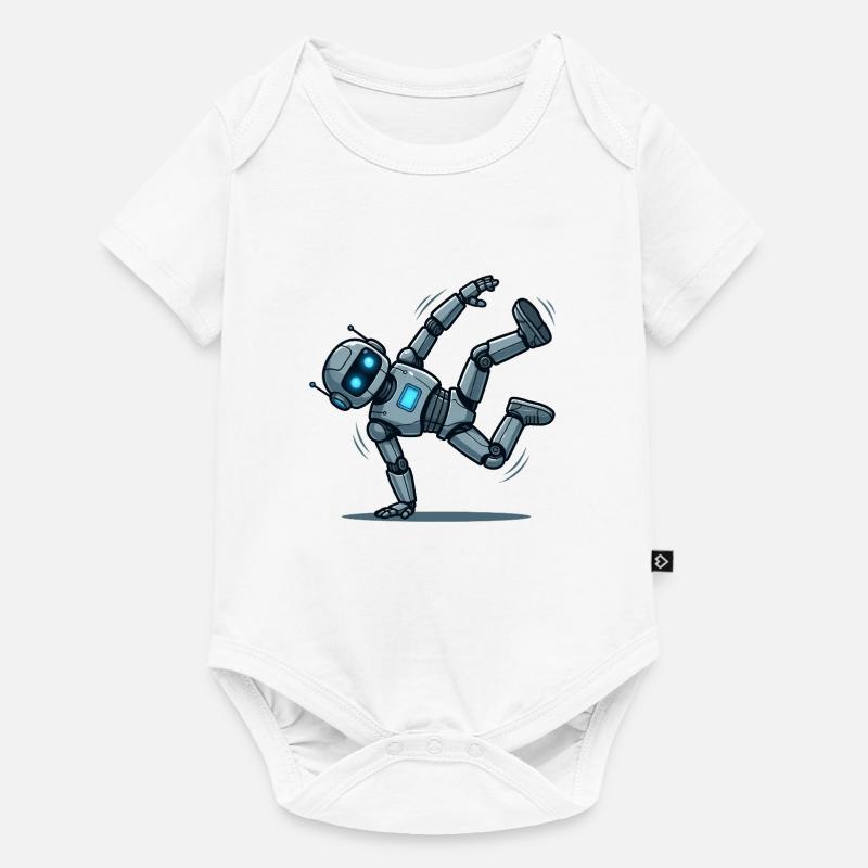 3 Le Robot Danseur Breakdance - Body à manches courtes Premium Bébé - blanc