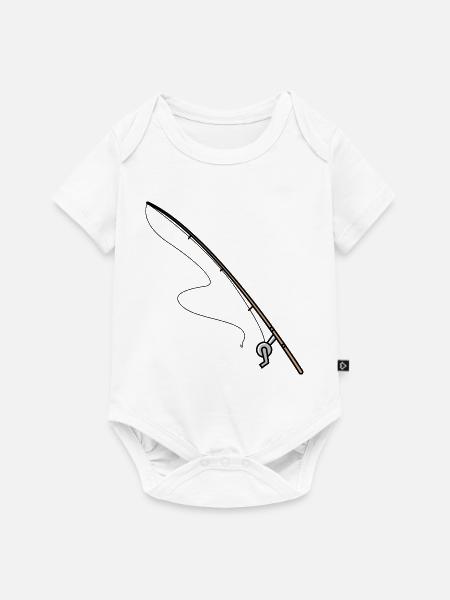 Angelrute angeln icon - Baby Premium Kurzarmbody - Weiß
