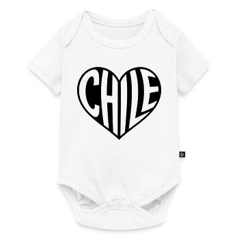 Chile Heart Typography - Baby Premium short-sleeve bodysuit - white - Front