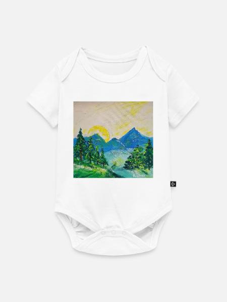 Sonnenaufgang - Baby Premium Kurzarmbody - Weiß