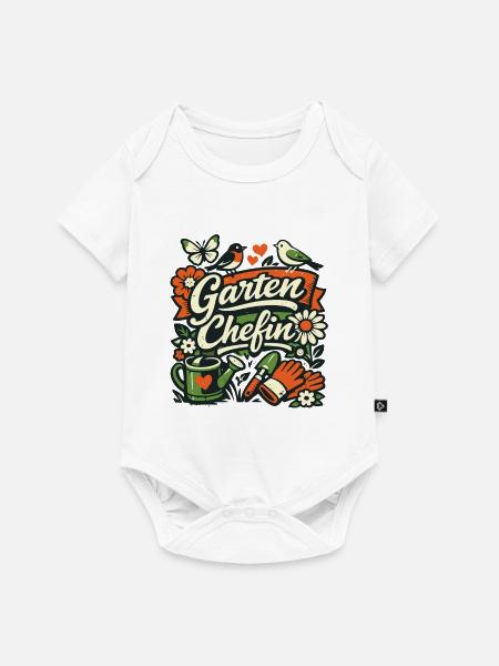 Garten Chefin Gärtnerin Geschenk - Baby Premium Kurzarmbody - Weiß