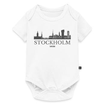 Stockholm, Suède, silhouette de Stockholm - Body à manches courtes Premium Bébé - blanc - Devant