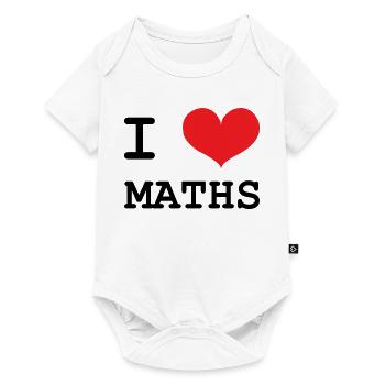 I Love Maths: Passion Mathematics T-Shirt - Baby Premium Kurzarmbody - Weiß - Vorne