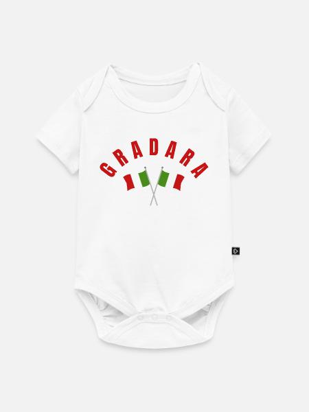 Gradara Italienische Flaggenwappen - Baby Premium Kurzarmbody - Weiß