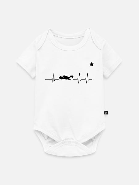 mottorad herz - Baby Premium Kurzarmbody - Weiß
