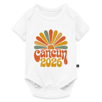 Cancún 2026 Retro Sunset - Baby Premium short-sleeve bodysuit - white - Front