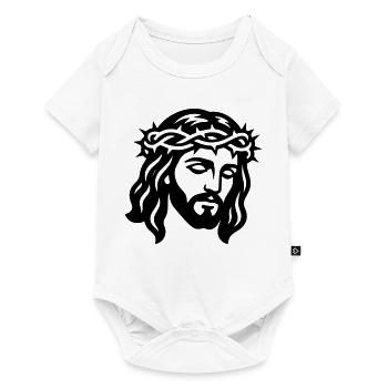 Jésus-Christ Head - Body à manches courtes Premium Bébé - blanc - Devant