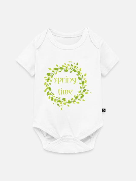 Frühling - Baby Premium Kurzarmbody - Weiß