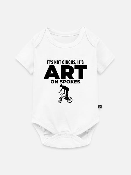 Künstlerische Radfahrkunst - Baby Premium Kurzarmbody - Weiß
