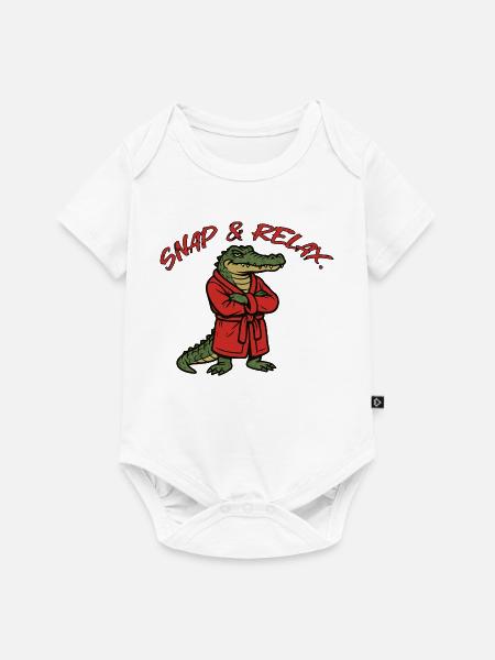 Snap & Relax - Baby Premium Kurzarmbody - Weiß